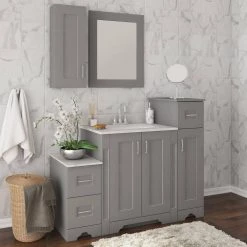 Home Decorators Collection Hawthorne Assembled 13 in. W x 44-13/16 in. H x 22 in. D Bath Mid Auxiliary Cabinet in Twilight Gray 23 Home Decorators Collection Hawthorne Assembled 13 in. W x 44-13/16 in. H x 22 in. D Bath Mid Auxiliary Cabinet in Twilight Gray -Home Decorators Soldes twilight gray home decorators collection assembled kitchen cabinets 30668 44 1000