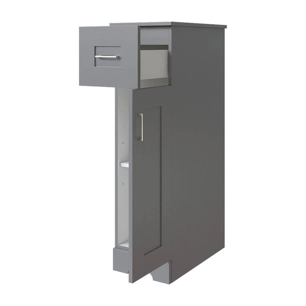 Home Decorators Collection Hawthorne Assembled 13 in. W x 44-13/16 in. H x 22 in. D Bath Mid Auxiliary Cabinet in Twilight Gray 9 Home Decorators Collection Hawthorne Assembled 13 in. W x 44-13/16 in. H x 22 in. D Bath Mid Auxiliary Cabinet in Twilight Gray - Image 7