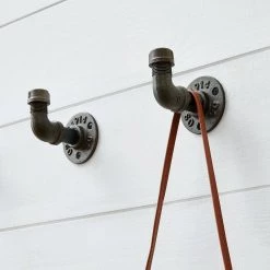 Home Decorators Collection Industrial Satin Nickel Curved Pipe Wall Hook (3-Pack) -Home Decorators Soldes unfinished home decorators collection hooks 64071 1f 1000