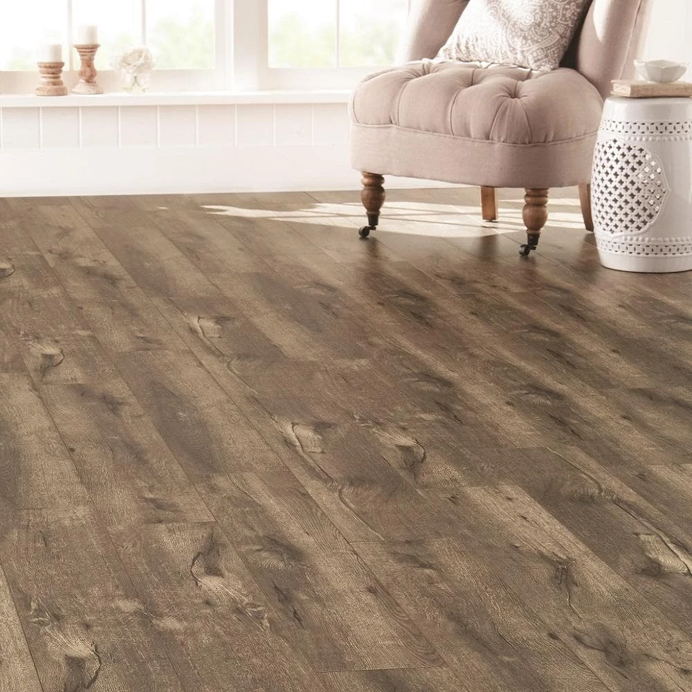 Home Decorators Collection EIR Verdugo Oak 8 mm Thick x 7.64 in. Wide x 47.80 in. Length Laminate Flooring (30.42 sq. ft. / case) 4 Home Decorators Collection EIR Verdugo Oak 8 mm Thick x 7.64 in. Wide x 47.80 in. Length Laminate Flooring (30.42 sq. ft. / case) - Image 2