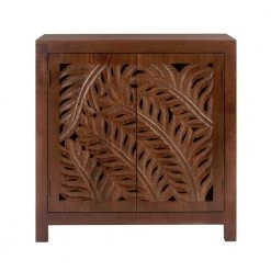 Home Decorators Collection Palmeadow Carved Walnut Accent Cabinet with Solid Wood