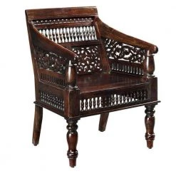 Home Decorators Collection Maharaja Walnut Wood Hand-Carved Arm Chair -Home Decorators Soldes walnut home decorators collection accent chairs 0105900950 fa 1000