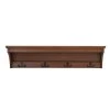 Home Decorators Collection 8 in. H x 36 in. W x 8 in. D Walnut Wood Floating Decorative Wall Shelf with Hooks -Home Decorators Soldes walnut home decorators collection decorative shelving sk19442b 64 1000
