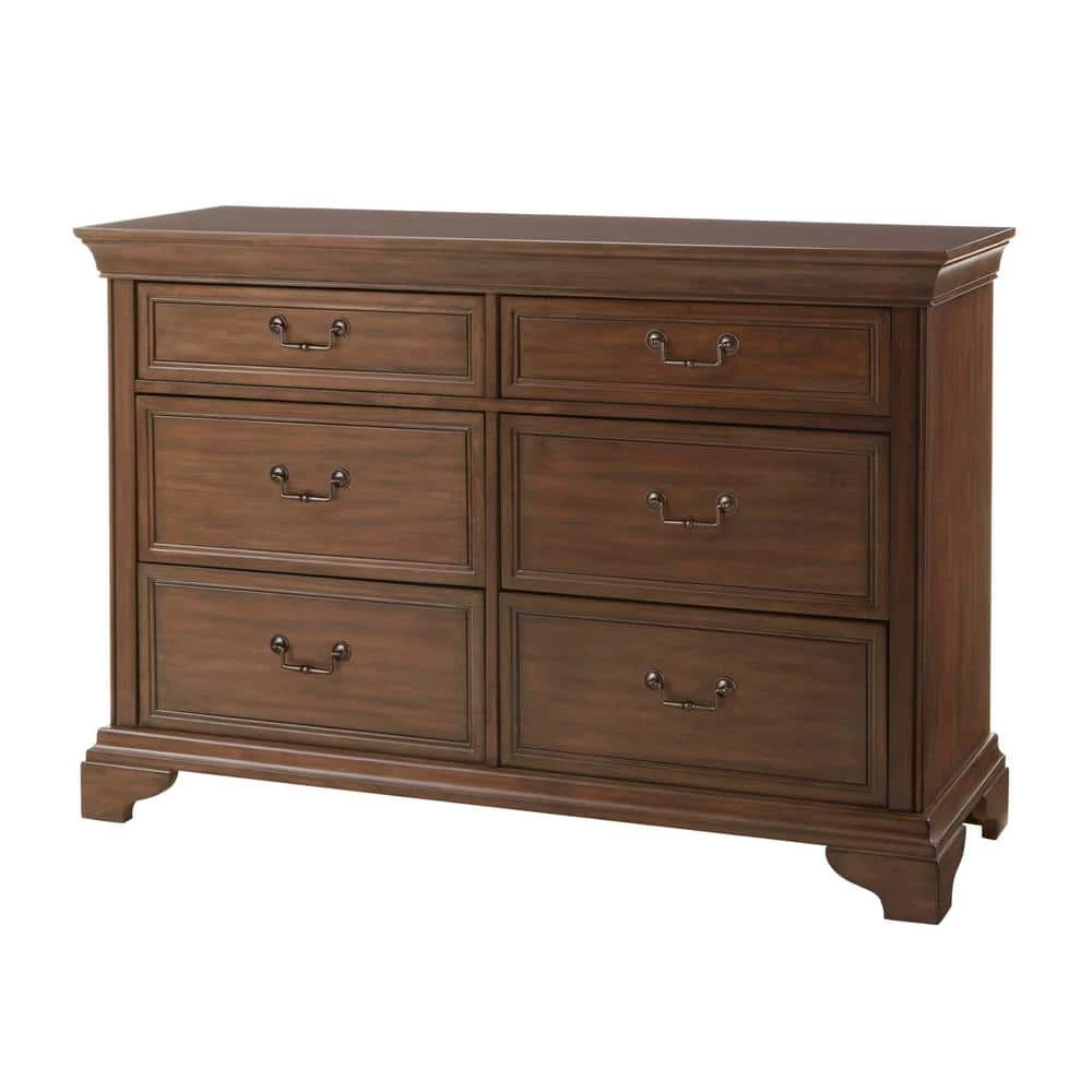 Home Decorators Collection Beckford Walnut Finish 6 Drawer Dresser (54 in W. X 36 in H.) 3 Home Decorators Collection Beckford Walnut Finish 6 Drawer Dresser (54 in W. X 36 in H.)