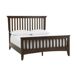 Home Decorators Collection Abrams Walnut Finish King Mission Style Bed (85 in. W x 54 in. H)
