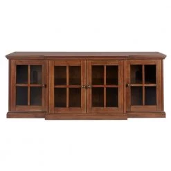 Home Decorators Collection Edenridge Walnut Finish Wood TV Stand with Glass Windowpane Doors (62 in. W x 24.38 in. H) -Home Decorators Soldes walnut home decorators collection sideboards buffet tables 03304 1d 1000