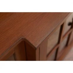 Home Decorators Collection Edenridge Walnut Finish Wood TV Stand with Glass Windowpane Doors (62 in. W x 24.38 in. H) -Home Decorators Soldes walnut home decorators collection sideboards buffet tables 03304 a0 1000