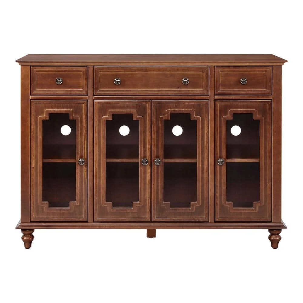 Home Decorators Collection Harriston Walnut Solid Wood Glass Door Buffet 3 Home Decorators Collection Harriston Walnut Solid Wood Glass Door Buffet