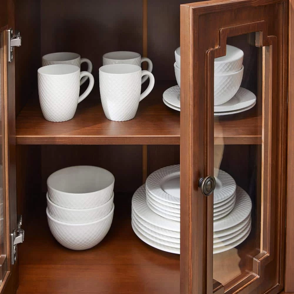 Home Decorators Collection Harriston Walnut Solid Wood Glass Door Buffet 6 Home Decorators Collection Harriston Walnut Solid Wood Glass Door Buffet - Image 4