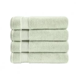 Home Decorators Collection Egyptian Cotton Watercress Green Bath Sheet (Set of 4)