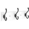 Home Decorators Collection 10 in. L White and Black Scroll Hook Rail -Home Decorators Soldes white and black home decorators collection hooks r12344h pfb u 64 1000