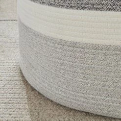 Home Decorators Collection Round Cotton Rope Gray Striped Storage Basket 10 Home Decorators Collection Round Cotton Rope Gray Striped Storage Basket -Home Decorators Soldes white and gray home decorators collection storage baskets jy7162hdb a0 1000