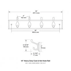 Home Decorators Collection 18 in. White and Satin Nickel Heavy-Duty Hook Rack -Home Decorators Soldes white and satin nickel home decorators collection hooks r13045h wsn u 4f 1000