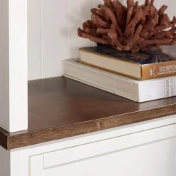 Home Decorators Collection Appleton White and Haze Finish Wood Bookcase with Concealed Storage (39 in. W x 72 in. H) -Home Decorators Soldes white haze home decorators collection file cabinets sk19346br2 w 66 1000