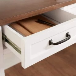 Home Decorators Collection 48 in. Rectangular White/Haze 5 Drawer Writing Desk with Solid Wood Material -Home Decorators Soldes white haze home decorators collection writing desks sk19346ar2 w 1f 1000