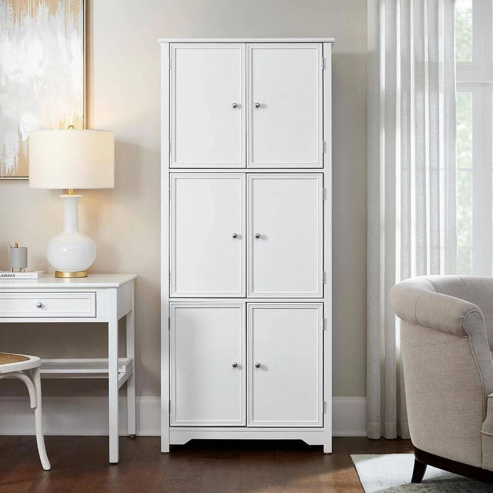 Home Decorators Collection Bradstone White 6 Door Storage Cabinet 7 Home Decorators Collection Bradstone White 6 Door Storage Cabinet - Image 5
