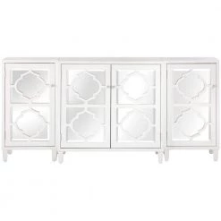 Home Decorators Collection Reflections White Mirrored Console Table