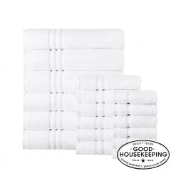 Home Decorators Collection Turkish White Cotton Ultra Soft 18-Piece Bath Sheet Towel Set