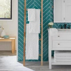 Home Decorators Collection Turkish Cotton White Textured Hand Towel -Home Decorators Soldes white home decorators collection bath towels nhv212807hwht a0 1000