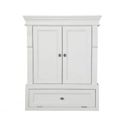 Home Decorators Collection Naples 26-1/2 in. W x 32-3/4 in. H x 8 in. D Bathroom Storage Wall Cabinet in White