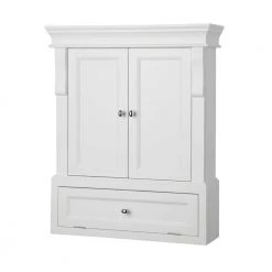 Home Decorators Collection Naples 26-1/2 in. W x 32-3/4 in. H x 8 in. D Bathroom Storage Wall Cabinet in White -Home Decorators Soldes white home decorators collection bathroom wall cabinets nawo2633 c3 1000