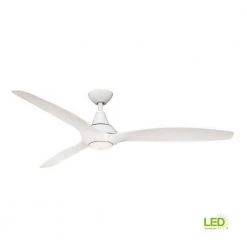 Home Decorators Collection Tidal Breeze 60 in. LED White Ceiling Fan with Light Kit and Remote Control works with Google and Alexa -Home Decorators Soldes white home decorators collection ceiling fans with lights 54763 bond 1d 1000
