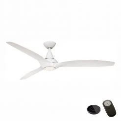 Home Decorators Collection Tidal Breeze 60 in. LED White Ceiling Fan with Light Kit and Remote Control works with Google and Alexa