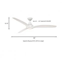 Home Decorators Collection Tidal Breeze 60 in. LED White Ceiling Fan with Light Kit and Remote Control works with Google and Alexa -Home Decorators Soldes white home decorators collection ceiling fans with lights 54763 bond a0 1000