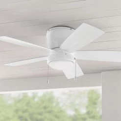 Home Decorators Collection Arleigh 44 in. LED Outdoor White Ceiling Fan with Light -Home Decorators Soldes white home decorators collection ceiling fans with lights am589h wh c3 1000