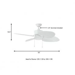 Home Decorators Collection Pompeo 52 in. Integrated LED Indoor/Outdoor White Ceiling Fan with Light Kit -Home Decorators Soldes white home decorators collection ceiling fans with lights yg618 wh a0 1000