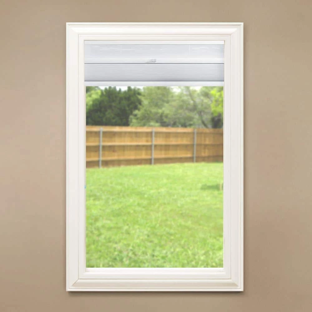 Home Decorators Collection Snow Drift/Shadow White Cordless Day and Night Blackout Cellular Shade - 35 in. W x 64 in. L 4 Home Decorators Collection Snow Drift/Shadow White Cordless Day and Night Blackout Cellular Shade - 35 in. W x 64 in. L - Image 2