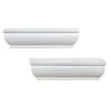 Home Decorators Collection 2-Shelf 8 in. L x 4 in. W Profile White Ledge