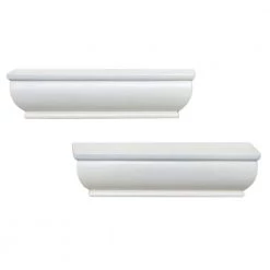 Home Decorators Collection 2-Shelf 8 in. L x 4 in. W Profile White Ledge