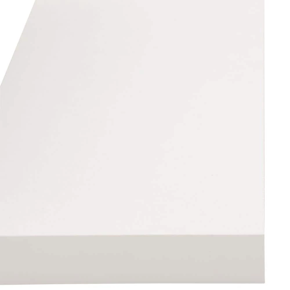 Home Decorators Collection 8 in. D x 36 in. L x 1-1/4 in. H White Slim Shelf 6 Home Decorators Collection 8 in. D x 36 in. L x 1-1/4 in. H White Slim Shelf - Image 4