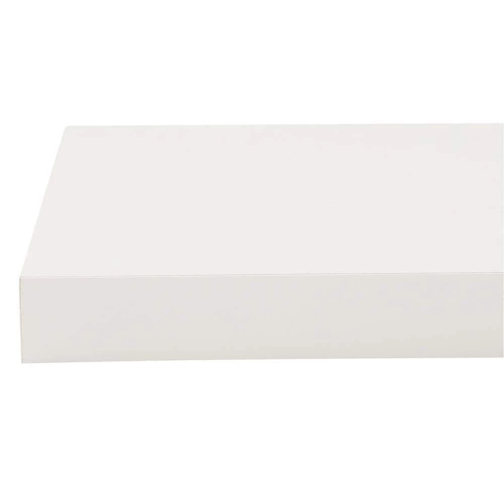 Home Decorators Collection 8 in. D x 36 in. L x 1-1/4 in. H White Slim Shelf 4 Home Decorators Collection 8 in. D x 36 in. L x 1-1/4 in. H White Slim Shelf - Image 2