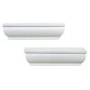 Home Decorators Collection 8 in. L x 1.75 in. H White Floating Ledge (2-Pack) -Home Decorators Soldes white home decorators collection decorative shelving hdr2ledw 64 1000