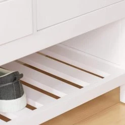 Home Decorators Collection White Wood Entryway Bench with Cushion and Concealed Storage (41.5 in. W x 19 in. H) -Home Decorators Soldes white home decorators collection dining benches sk19326br1 w 66 1000