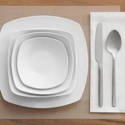 Home Decorators Collection 40-Piece Ceramic Soft Square Dinnerware Set in White (Service for 8) 10 Home Decorators Collection 40-Piece Ceramic Soft Square Dinnerware Set in White (Service for 8) -Home Decorators Soldes white home decorators collection dinnerware sets 116724 40r 40 1000