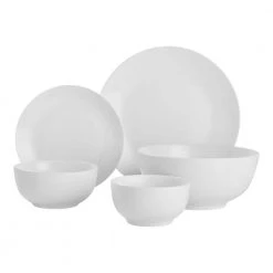 Home Decorators Collection 40-Piece Ceramic Coupe Dinnerware Set in White (Service for 8) -Home Decorators Soldes white home decorators collection dinnerware sets 116730 40r 66 1000