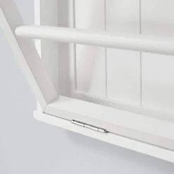 Home Decorators Collection 42 in. H x 44 in. W x 2 in. D White Wood Collapsible Laundry Wall Rack -Home Decorators Soldes white home decorators collection drying racks 20mje2170 1d 1000
