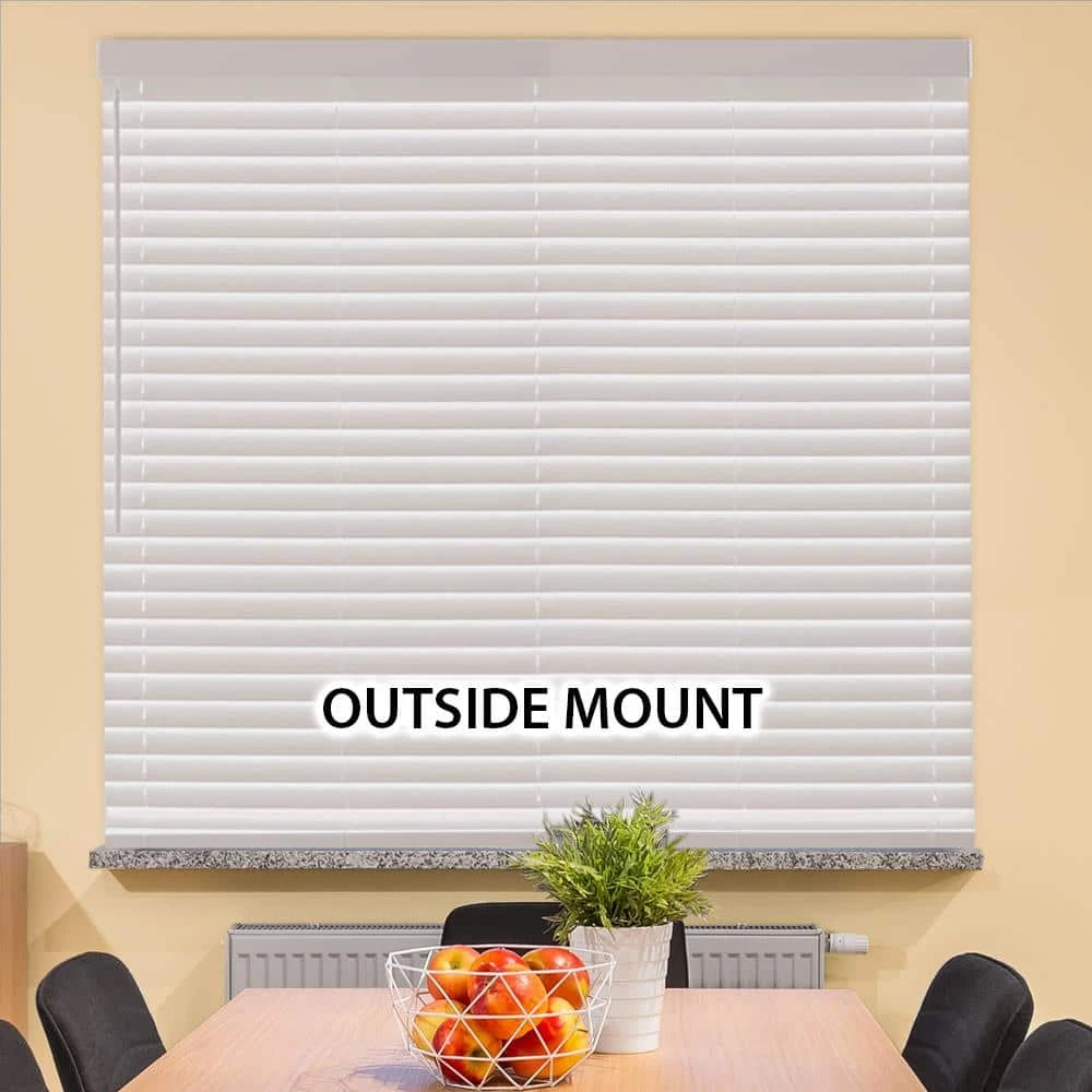 Home Decorators Collection White Cordless Room Darkening 2 in. Faux Wood Blind for Window - 35 in. W x 64 in. L 9 Home Decorators Collection White Cordless Room Darkening 2 in. Faux Wood Blind for Window - 35 in. W x 64 in. L - Image 7