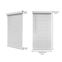 Home Decorators Collection White Cordless Room Darkening 2 in. Faux Wood Blind for Window - 35 in. W x 64 in. L 26 Home Decorators Collection White Cordless Room Darkening 2 in. Faux Wood Blind for Window - 35 in. W x 64 in. L -Home Decorators Soldes white home decorators collection faux wood blinds 10793478184453 fa 1000