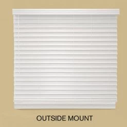 Home Decorators Collection White Cordless Room Darkening 2.5 in. Premium Faux Wood Blind for Window - 35 in. W x 64 in. L -Home Decorators Soldes white home decorators collection faux wood blinds 10793478361892 66 1000