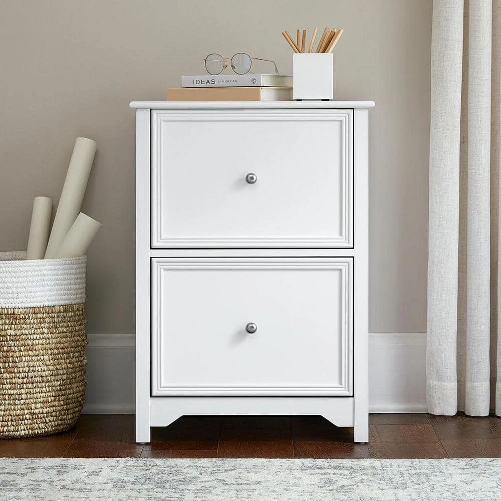 Home Decorators Collection Bradstone 2 Drawer White File Cabinet 5 Home Decorators Collection Bradstone 2 Drawer White File Cabinet - Image 3