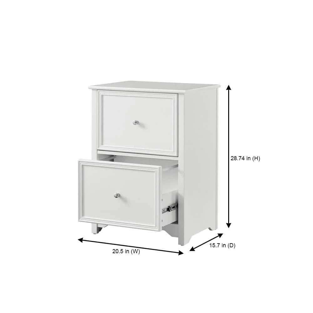 Home Decorators Collection Bradstone 2 Drawer White File Cabinet 4 Home Decorators Collection Bradstone 2 Drawer White File Cabinet - Image 2