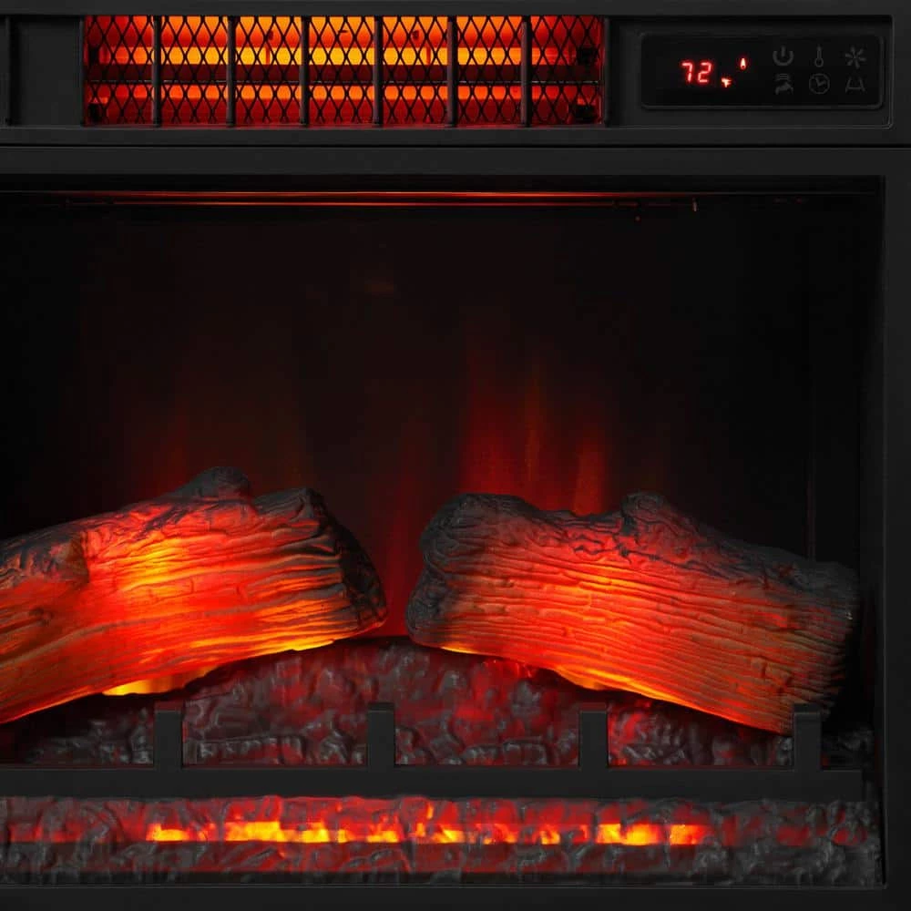 Home Decorators Collection Fallston 45 in. Infrared Wall Mantel Electric Fireplace in White with Cool Glow Insert and Reversible Surround 5 Home Decorators Collection Fallston 45 in. Infrared Wall Mantel Electric Fireplace in White with Cool Glow Insert and Reversible Surround - Image 3