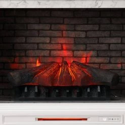 Home Decorators Collection Keighley 52 in. Freestanding Faux Marble Surround Electric Fireplace TV Stand in White -Home Decorators Soldes white home decorators collection freestanding electric fireplaces 1557fm 33 201 1f 1000