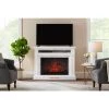 Home Decorators Collection Keighley 52 in. Freestanding Faux Marble Surround Electric Fireplace TV Stand in White -Home Decorators Soldes white home decorators collection freestanding electric fireplaces 1557fm 33 201 64 1000