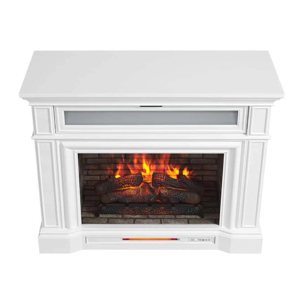 Home Decorators Collection Pinery 47.125 in. Freestanding Electric Fireplace TV Stand in White 7 Home Decorators Collection Pinery 47.125 in. Freestanding Electric Fireplace TV Stand in White - Image 5