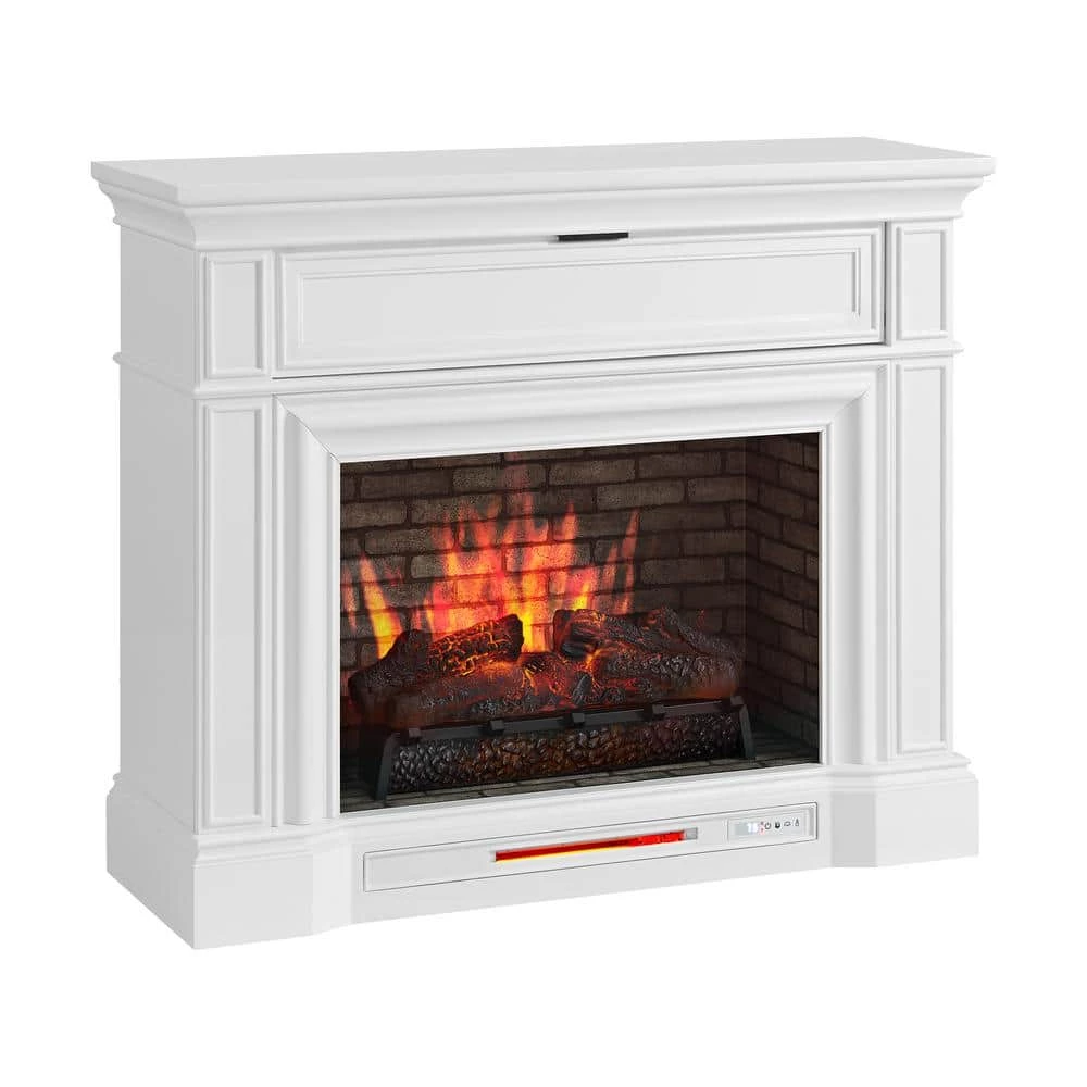 Home Decorators Collection Pinery 47.125 in. Freestanding Electric Fireplace TV Stand in White 12 Home Decorators Collection Pinery 47.125 in. Freestanding Electric Fireplace TV Stand in White - Image 10